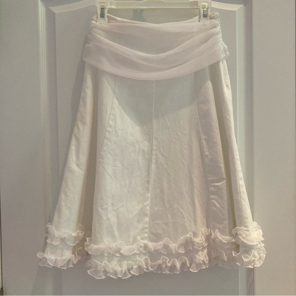 Formal White Skirt